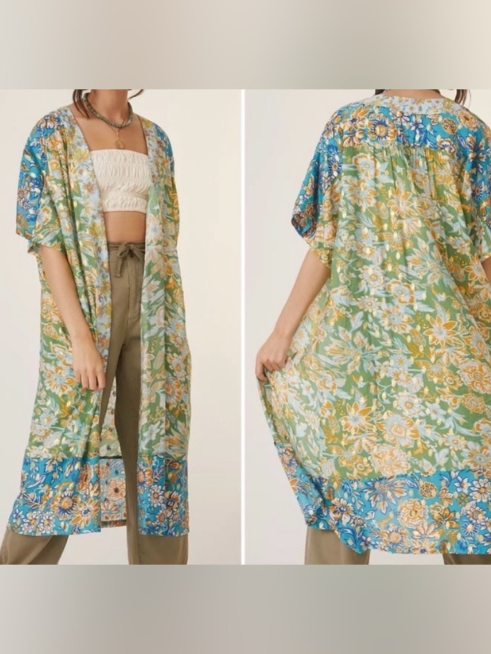 Anthropologie Current Air Floral Kimono NWT